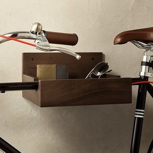 CB2 Wood Bike Shelf